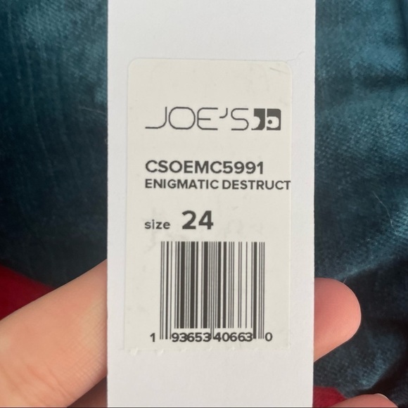 NWT JOE'S JEANS The Raine Ripped High Waist Raw Hem Slim Straight- 24 - Picture 12 of 13